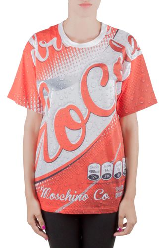 Moschino Couture Red Soda Can Printed Cotton Oversized T Shirt XS - Moschino - Modalova