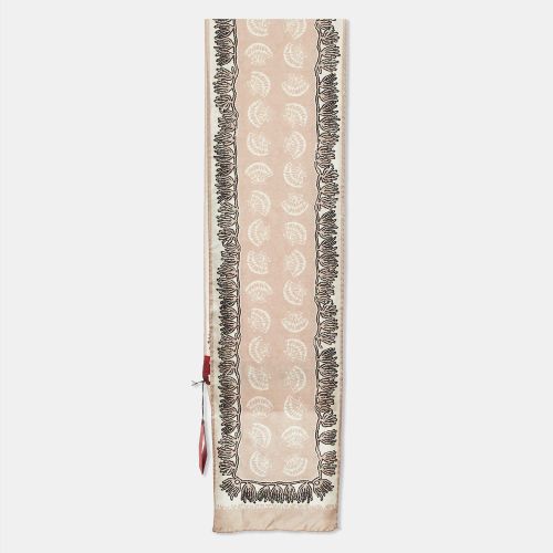 Valentino Beige Shell Print Silk Stole - Valentino - Modalova