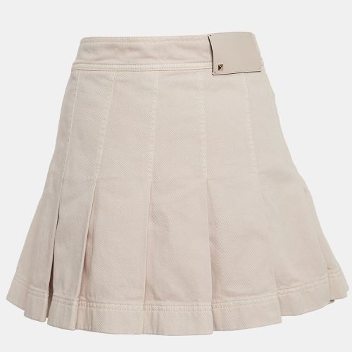 Valentino Pink Denim Pleated Mini Skirt M - Valentino - Modalova