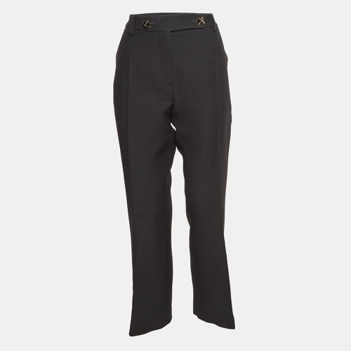 Valentino Black Wool & Silk Blend Button Detailed Trousers M - Valentino - Modalova