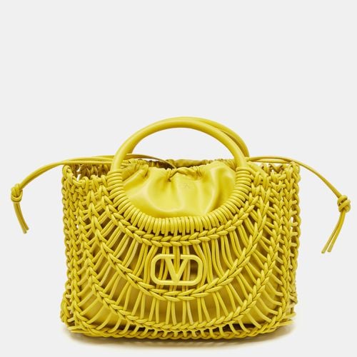 Woven Leather Allknots Shopper Tote - Valentino - Modalova