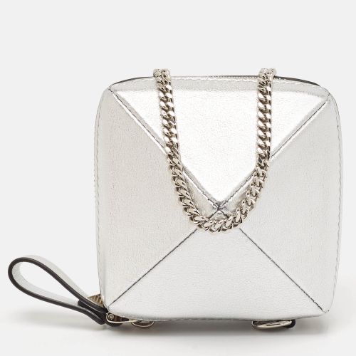 Valentino Silver Leather Zip Coin Purse - Valentino - Modalova