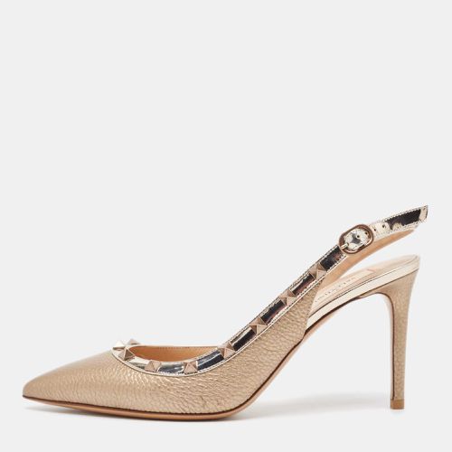 Valentino Metallic Leather Rockstud Pumps Size 38.5 - Valentino - Modalova