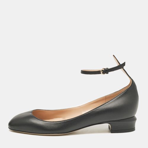 Valentino Black Leather Tango Block Heel Pumps Size 36 - Valentino - Modalova