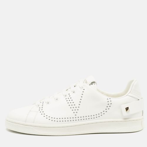 Valentino White Leather Backnet Sneakers Size 37 - Valentino - Modalova