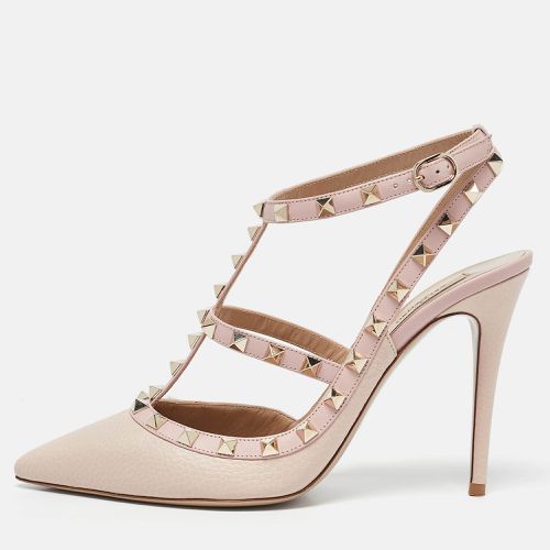 Valentino Pink Leather Rockstud Caged Pumps Size 40.5 - Valentino - Modalova