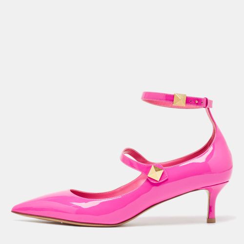 Valentino Pink Patent Leather Rockstud Ankle Cuff Pointed Toe Pumps Size 40 - Valentino - Modalova