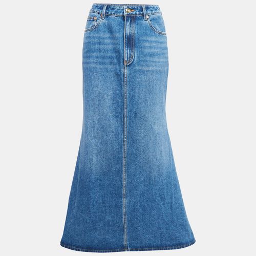 Valentino Blue Denim Flared Maxi Skirt S - Valentino - Modalova