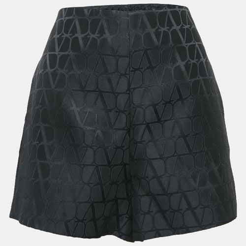 Valentino Black Monogram Jacquard Shorts XS - Valentino - Modalova