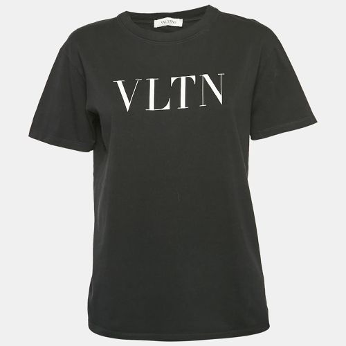 Valentino Black VLTN Print Jersey Crew Neck T-Shirt XS - Valentino - Modalova