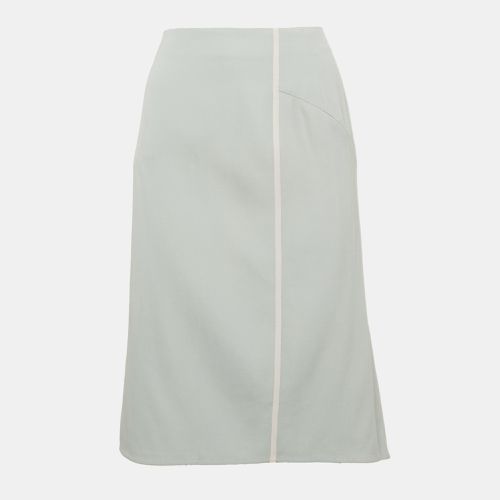 Valentino Light Blue Wool Pleated Knee-Length Skirt M - Valentino - Modalova