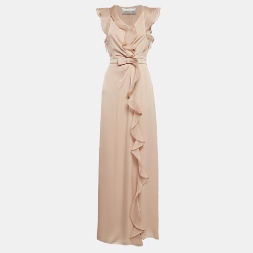 Valentino Beige Silk Ruffled Maxi Dress L - Valentino - Modalova