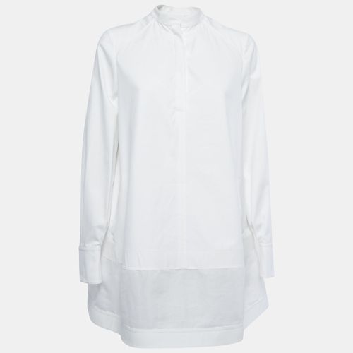 Valentino Le Blanc White Cotton Tie Detail Mini Shift Dress M - Valentino - Modalova