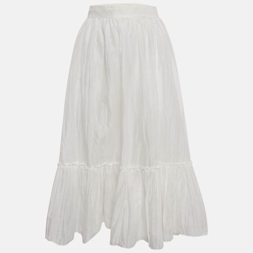 Cotton Flounce Maxi Skirt M - Valentino - Modalova