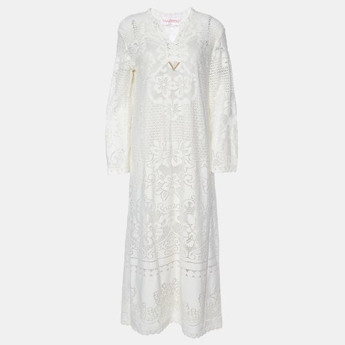 Valentino Cream Lace Full Sleeves Maxi Dress M - Valentino - Modalova