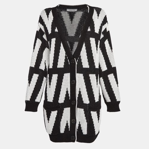 White V Pattern Knit Optical Cardigan XS - Valentino - Modalova