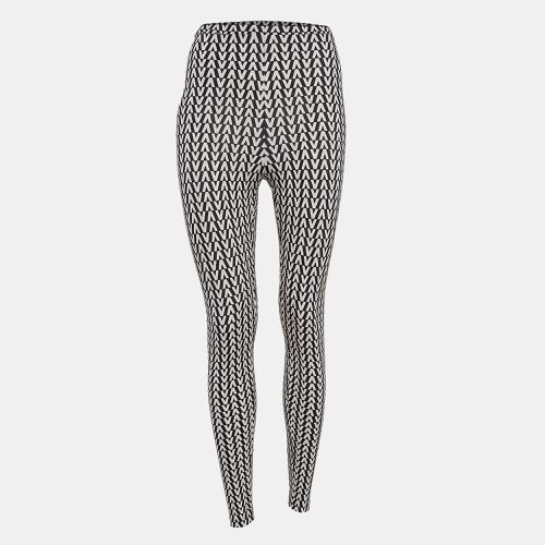 White/ V Optical Print Jersey Leggings XS - Valentino - Modalova