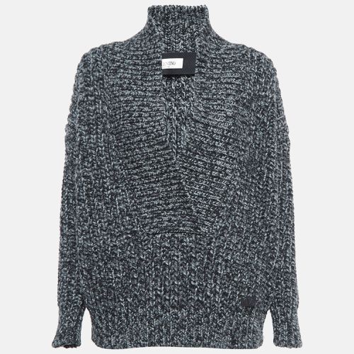 Valentino Grey Wool Knit V Neck Knit Sweater XS - Valentino - Modalova