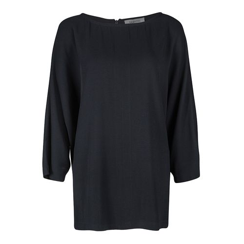 Valentino Black Short Sleeve Oversized Blouse M - Valentino - Modalova