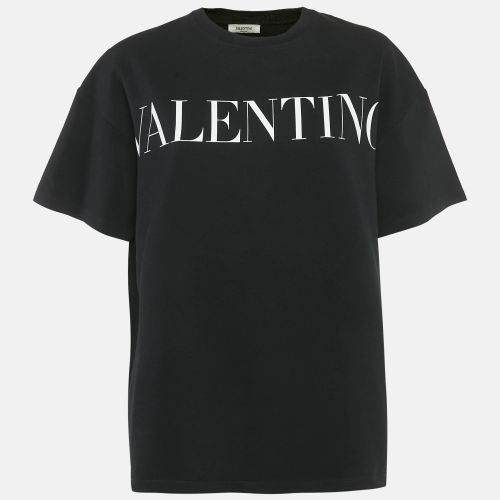 Valentino Black Logo Print Jersey T-Shirt S - Valentino - Modalova