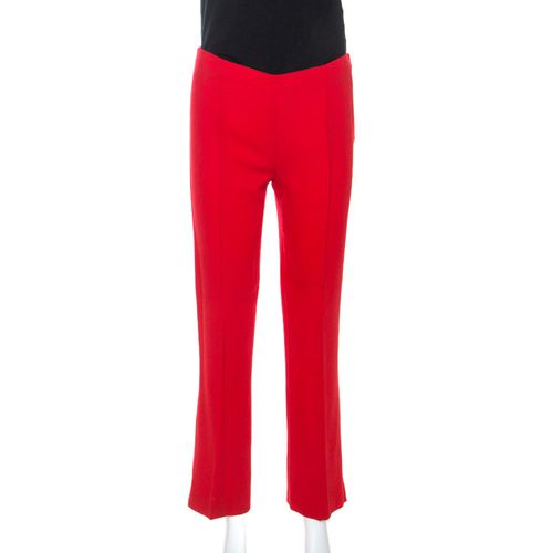 Valentino Red Wool Crepe Tailored Trousers M - Valentino - Modalova