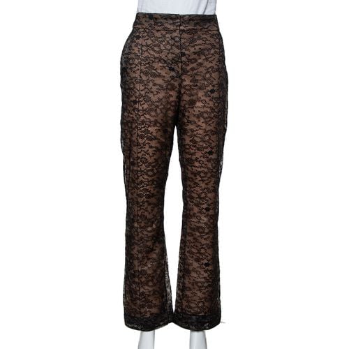 Lace Overlay Flared Trousers L - Valentino - Modalova