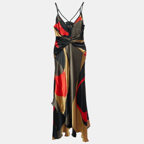 Valentino Multicolor printed Silk Satin Draped Gown L - Valentino - Modalova