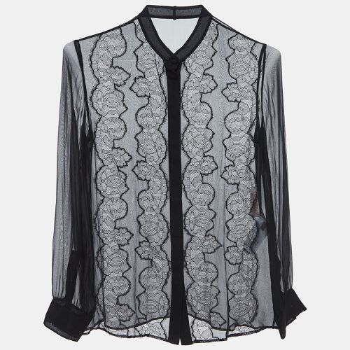 Valentino Black Silk & Lace Blouse S - Valentino - Modalova