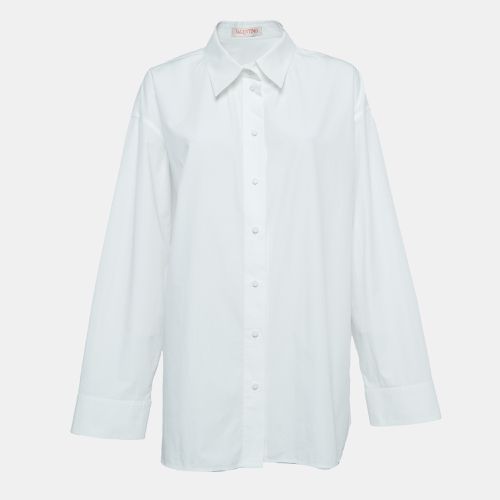 Valentino White Cotton Long Sleeve Oversized Shirt M - Valentino - Modalova