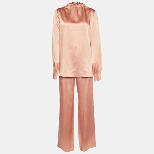 Valentino Peach Satin Top & Pant Set M - Valentino - Modalova