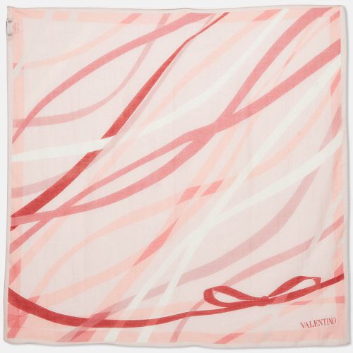 Valentino Pink Printed Cotton Blend Scarf - Valentino - Modalova