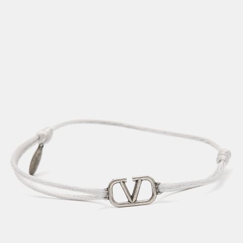 Valentino VLogo Silver Tone Cord Bracelet - Valentino - Modalova