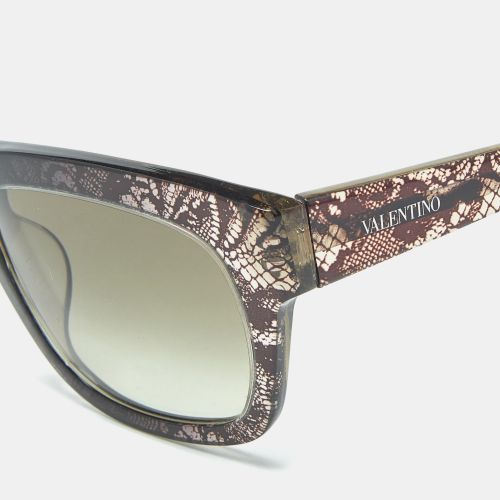 Grey Gradient V611S Lace Print Square Sunglasses - Valentino - Modalova