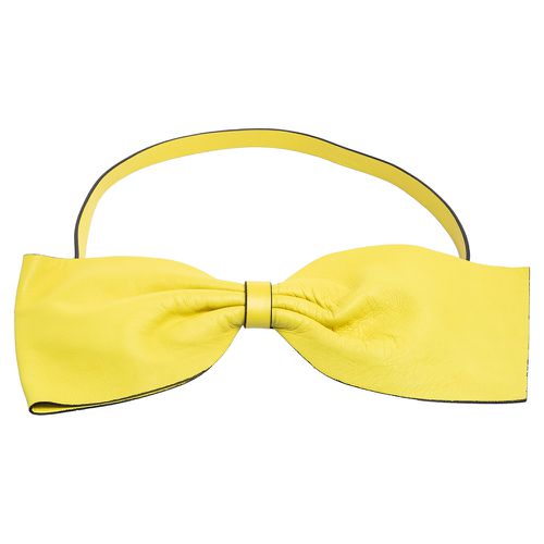 Valentino Yellow Leather Oversized Bow Belt 80 CM - Valentino - Modalova