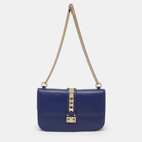 Rockstud Glam Lock Medium Leather Bag - Valentino - Modalova