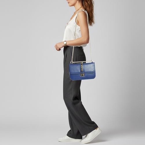 Rockstud Glam Lock Medium Leather Bag - Valentino - Modalova
