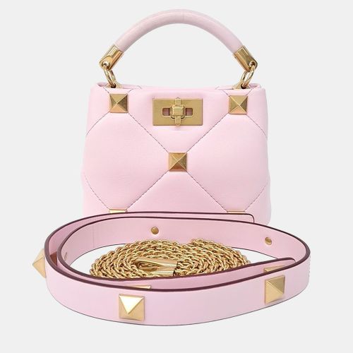 Roman Stud Mini Leather Top Handle Bag - Valentino - Modalova