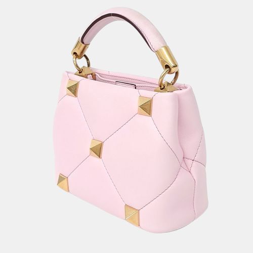 Roman Stud Mini Leather Top Handle Bag - Valentino - Modalova