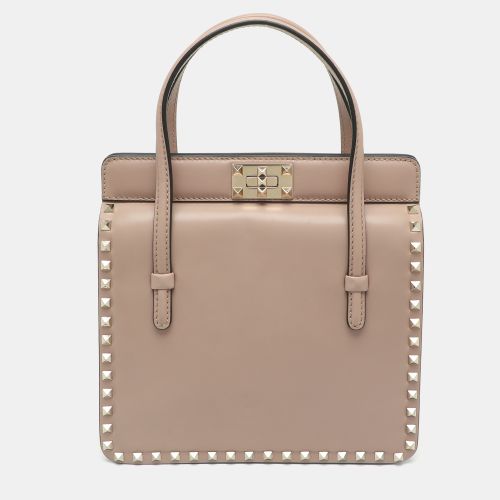 Rockstud Leather Frame Tote - Valentino - Modalova