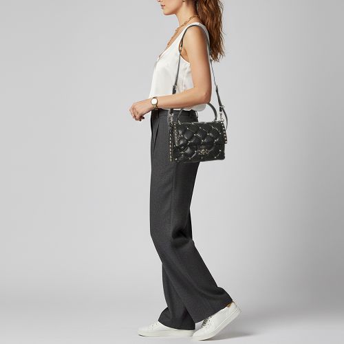 Candystud Medium Python Leather Top Handle Bag - Valentino - Modalova
