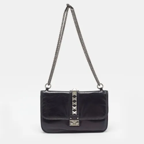 Rockstud Glam Lock Medium Leather Bag - Valentino - Modalova