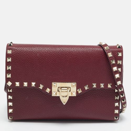 Dark Leather Rockstud Flap Shoulder Bag - Valentino - Modalova