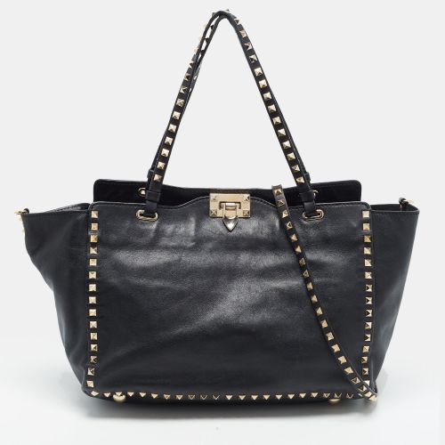 Rockstud Trapeze Medium Leather Tote - Valentino - Modalova