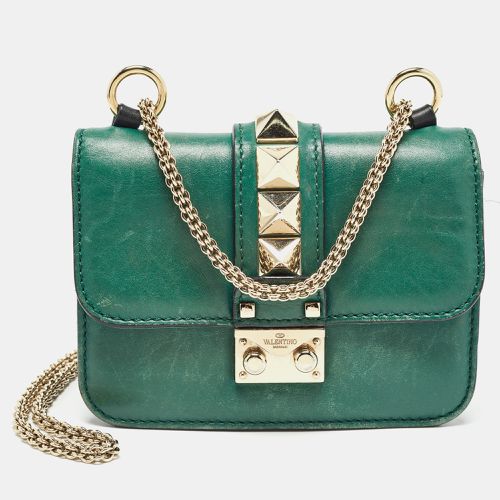 Valentino Green Leather Mini Glam Lock Shoulder Bag - Valentino - Modalova