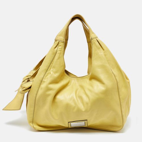 Valentino Yellow Leather Bow Hobo - Valentino - Modalova