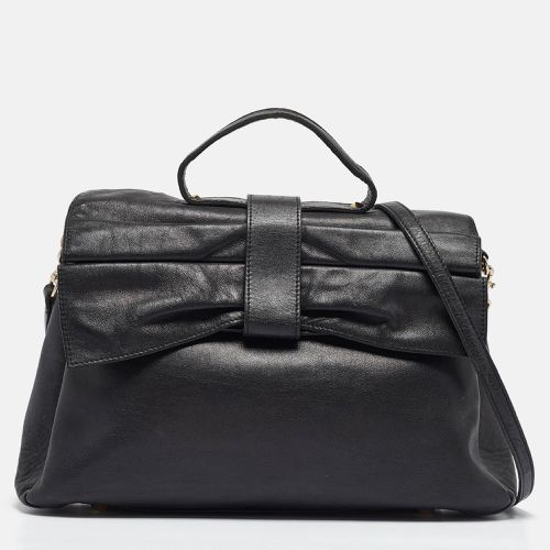 Valentino Black Leather Bow Top Handle Bag - Valentino - Modalova