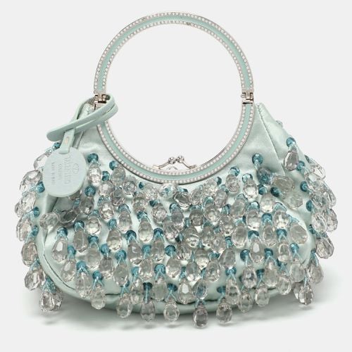 Satin Embellished Raindrop Evening Satchel - Valentino - Modalova