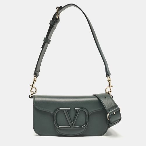 Valentino Dark Green Leather Small Loco Shoulder Bag - Valentino - Modalova