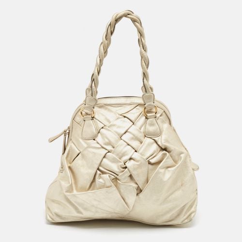 Light Leather Braided Satchel - Valentino - Modalova