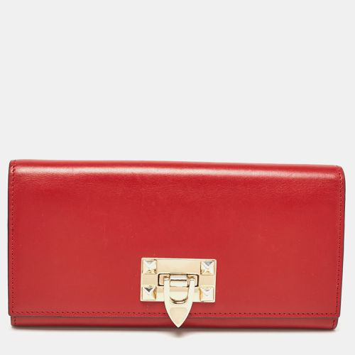 Valentino Red Leather Rockstud Continental Wallet - Valentino - Modalova